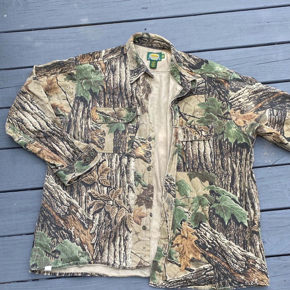 Cabela's Woodland Camouflage Shirt Jacket